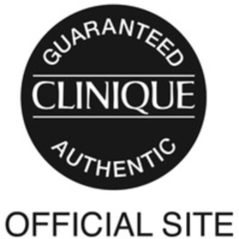 CLINIQUE GUARANTEED AUTHENTIC OFFICIAL SITE Logo (WIPO, 03/06/2013)