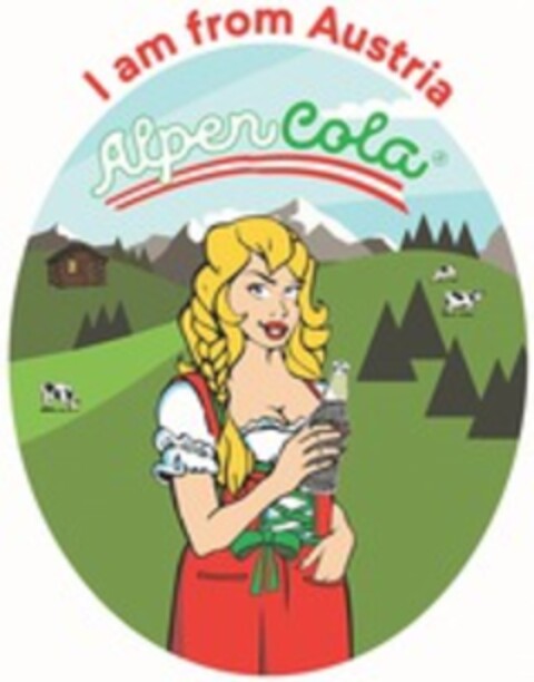 AlpenCola, I am from Austria Logo (WIPO, 03/30/2023)