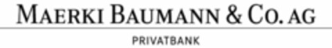 MAERKI BAUMANN & CO. AG PRIVATBANK Logo (WIPO, 21.08.2009)