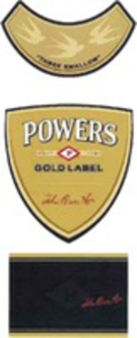 THREE SWALLOW POWERS ESTD 1791 P GOLD LABEL John Power & Son. Logo (WIPO, 01.03.2010)
