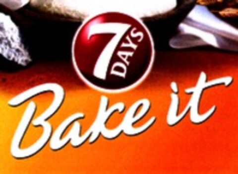 7 DAYS Bake it Logo (WIPO, 06/18/2009)