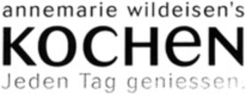 annemarie wildeisen's KOCHEN Jeden Tag geniessen. Logo (WIPO, 06/17/2003)