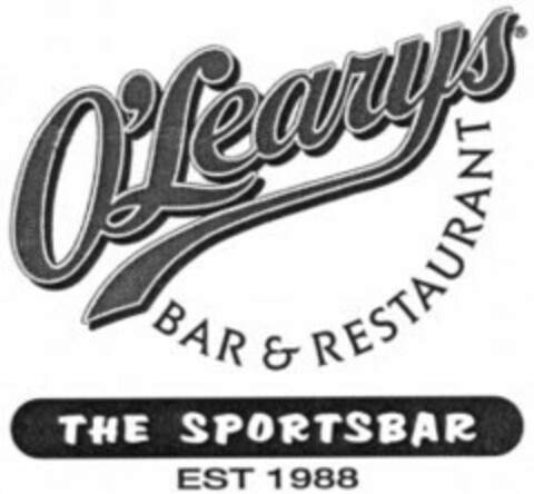 O'Learys BAR & RESTAURANT THE SPORTSBAR EST 1988 Logo (WIPO, 05.06.1998)