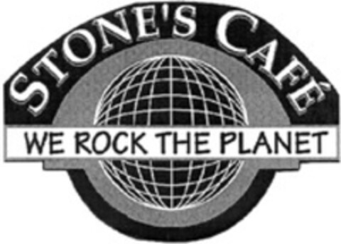 STONE'S CAFÉ WE ROCK THE PLANET Logo (WIPO, 23.12.1997)