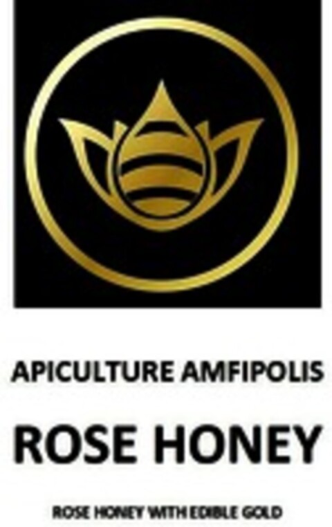 APICULTURE AMFIPOLIS ROSE HONEY ROSE HONEY WITH EDIBLE GOLD Logo (WIPO, 13.03.2018)