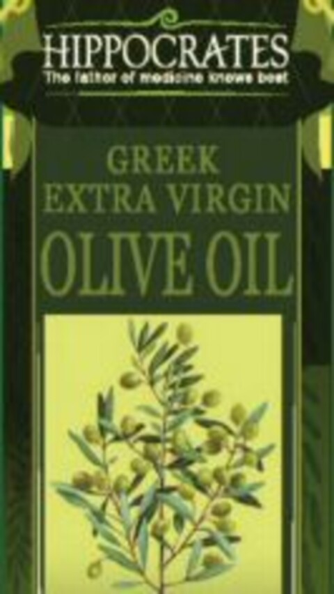 HIPPOCRATES The father of medicine knows best GREEK EXTRA VIRGIN OLIVE OIL Logo (WIPO, 01/16/2011)