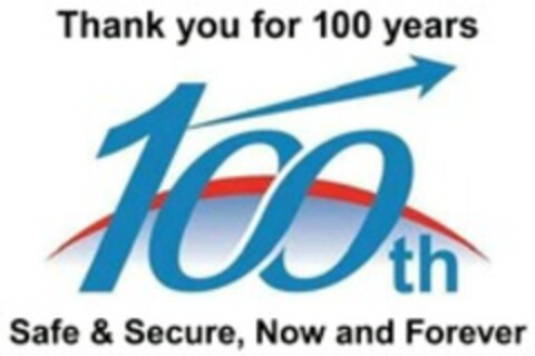 Thank you for 100 years 100th Safe & Secure, Now and Forever Logo (WIPO, 23.10.2015)