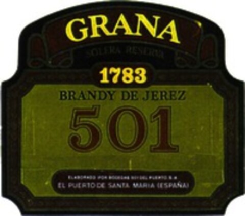 GRANA 1783 BRANDY DE JEREZ 501 Logo (WIPO, 01/23/1998)