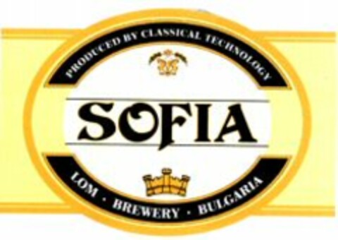 SOFIA PRODUCED BY CLASSICAL TECHNOLOGY LOM . BREWERY . BULGARIA Logo (WIPO, 01.09.2008)