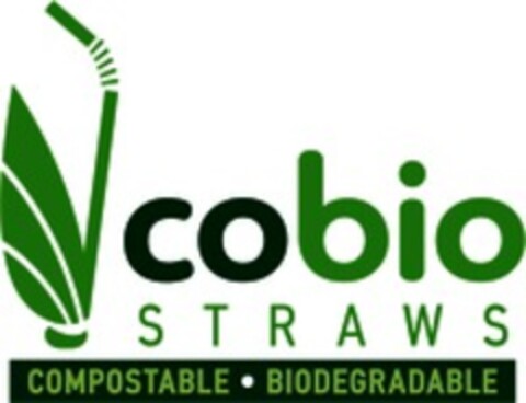 cobio STRAWS COMPOSTABLE BIODEGRADABLE Logo (WIPO, 06/10/2019)