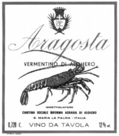 Aragosta Logo (WIPO, 02.07.1980)