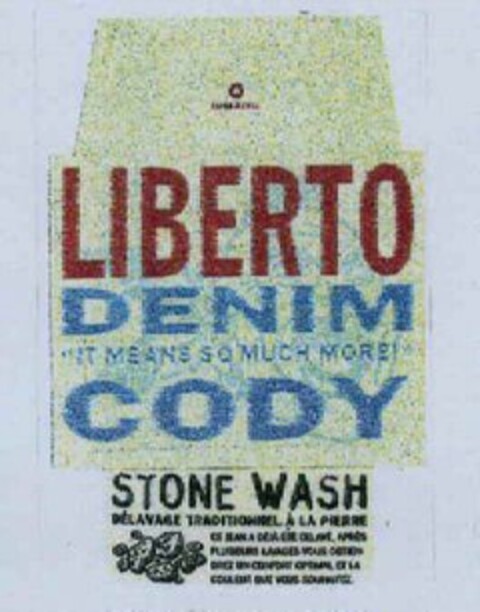 LIBERTO DENIM CODY STONE WASH Logo (WIPO, 01/05/1995)