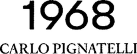 1968 CARLO PIGNATELLI Logo (WIPO, 11/26/2019)