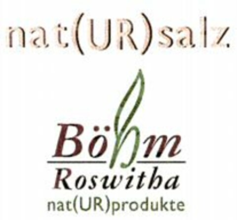 nat(UR)salz Böhm Roswitha nat(UR)produkte Logo (WIPO, 04.12.2008)