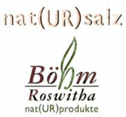 nat(UR)salz Böhm Roswitha nat(UR)produkte Logo (WIPO, 12/04/2008)