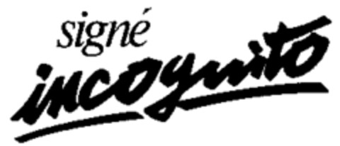 signé incognito Logo (WIPO, 23.09.1992)