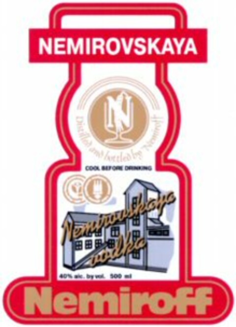 Nemirovskaya vodka Nemiroff Logo (WIPO, 31.03.2003)