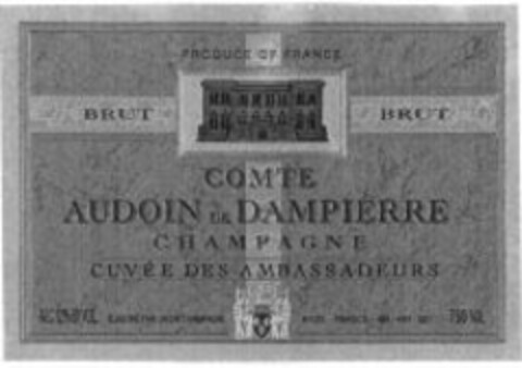 COMTE AUDOIN DE DAMPIERRE CHAMPAGNE CUVÉE DES AMBASSADEURS Logo (WIPO, 02.06.2008)