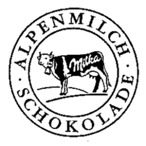 Milka ALPENMILCH SCHOKOLADE Logo (WIPO, 27.07.1995)