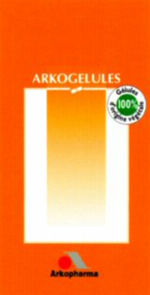 ARKOGELULES Gélules 100% d'origine végétale A Arkopharma Logo (WIPO, 14.04.1998)