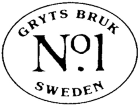 GRYTS BRUK N° 1 SWEDEN Logo (WIPO, 06.12.2000)